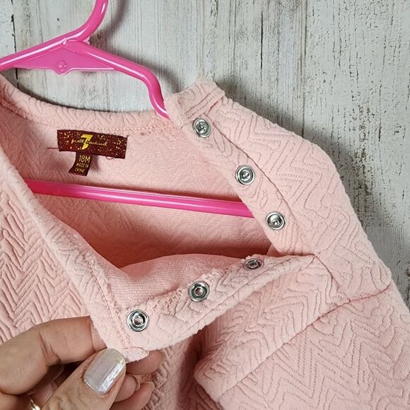 7 For All Mankind Snap Sweater Pink Size 18 mths - Picture 5 of 8